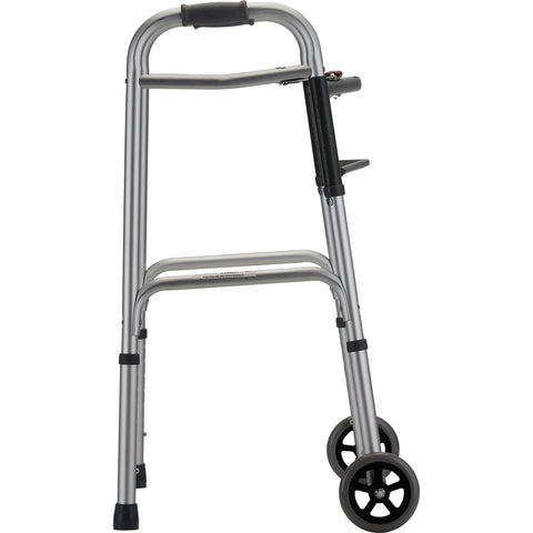 Folding Walker with 5" Wheels 2 Button Standard