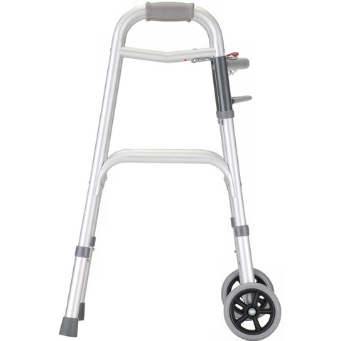 Folding Walker with 5" Wheels 2 Button Petite