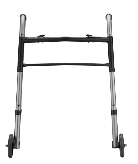 Folding Walker with 5" Wheels 2 Button- Small