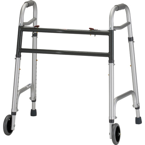 Heavy Duty Folding Walker with 5" Wheels