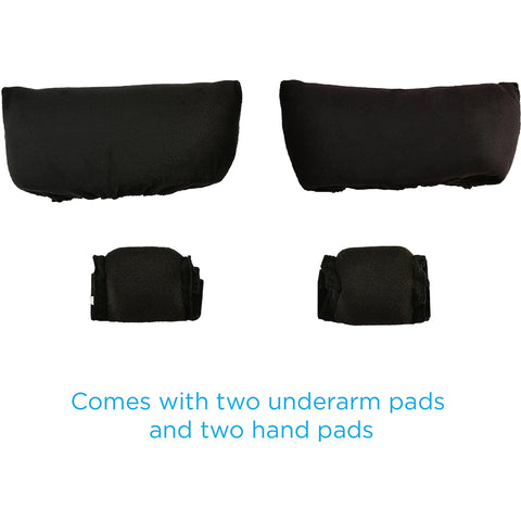 Crutch Cushion Set- Black Microfiber