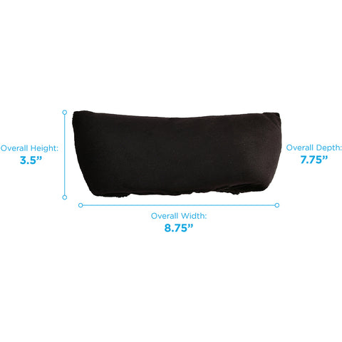 Crutch Cushion Set- Black Microfiber