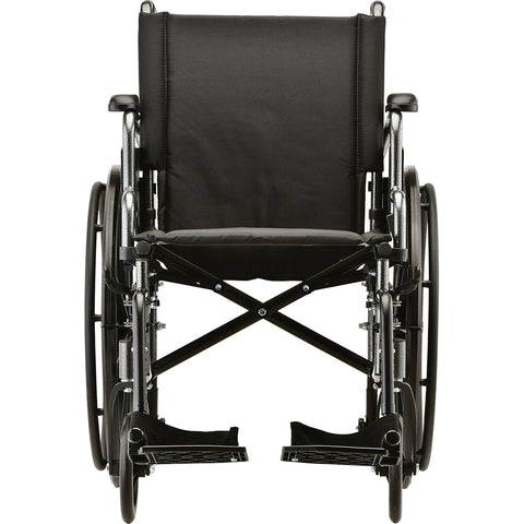 Hammertone Wheelchair- 16" Lightweight With Flip Back Detachable Arms & Swing Away Footrest