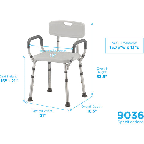 Bath Seat With Arms & Back
